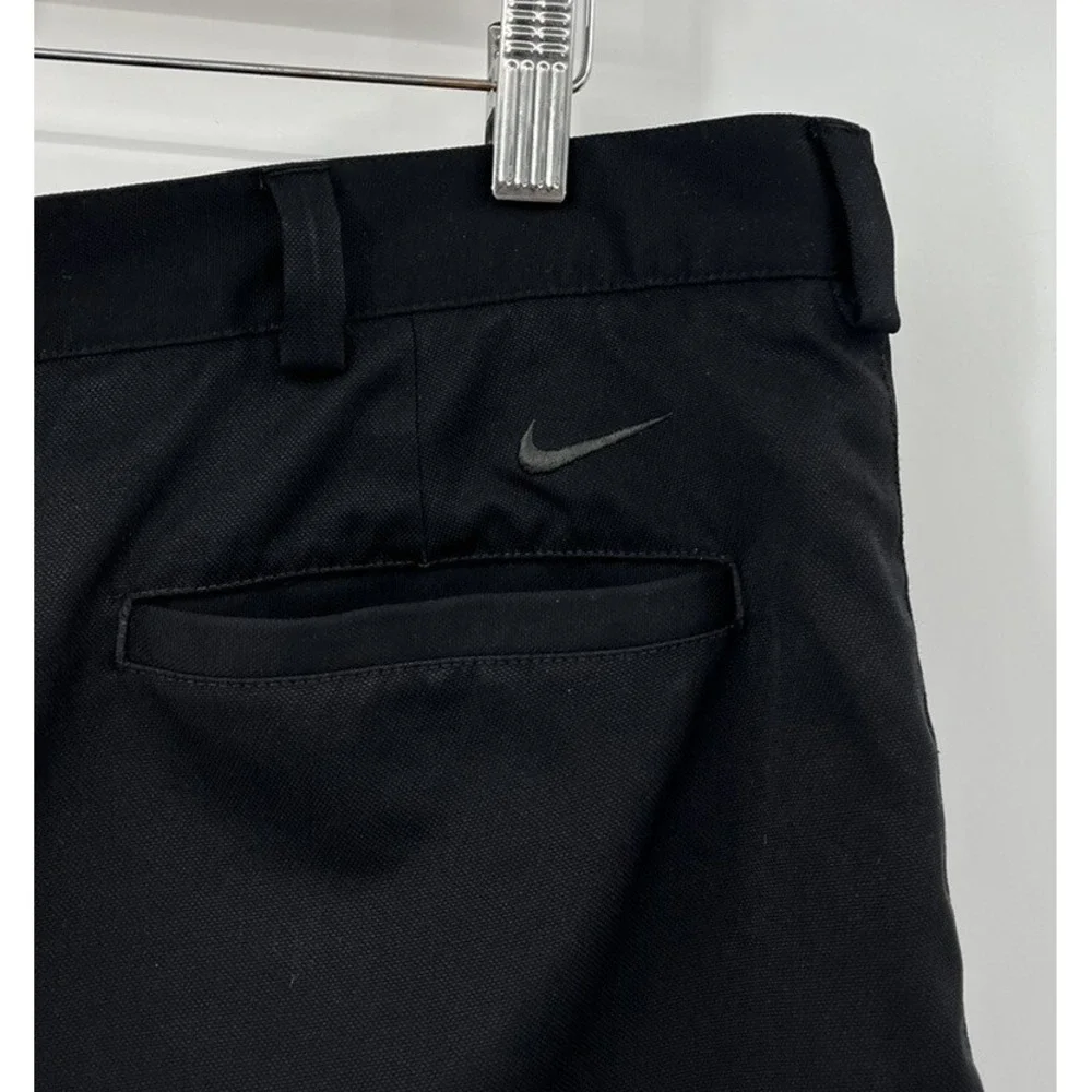 Nike Golf Shorts Men's Size 36 Black Chino Pleated Front Casual Preppy 9